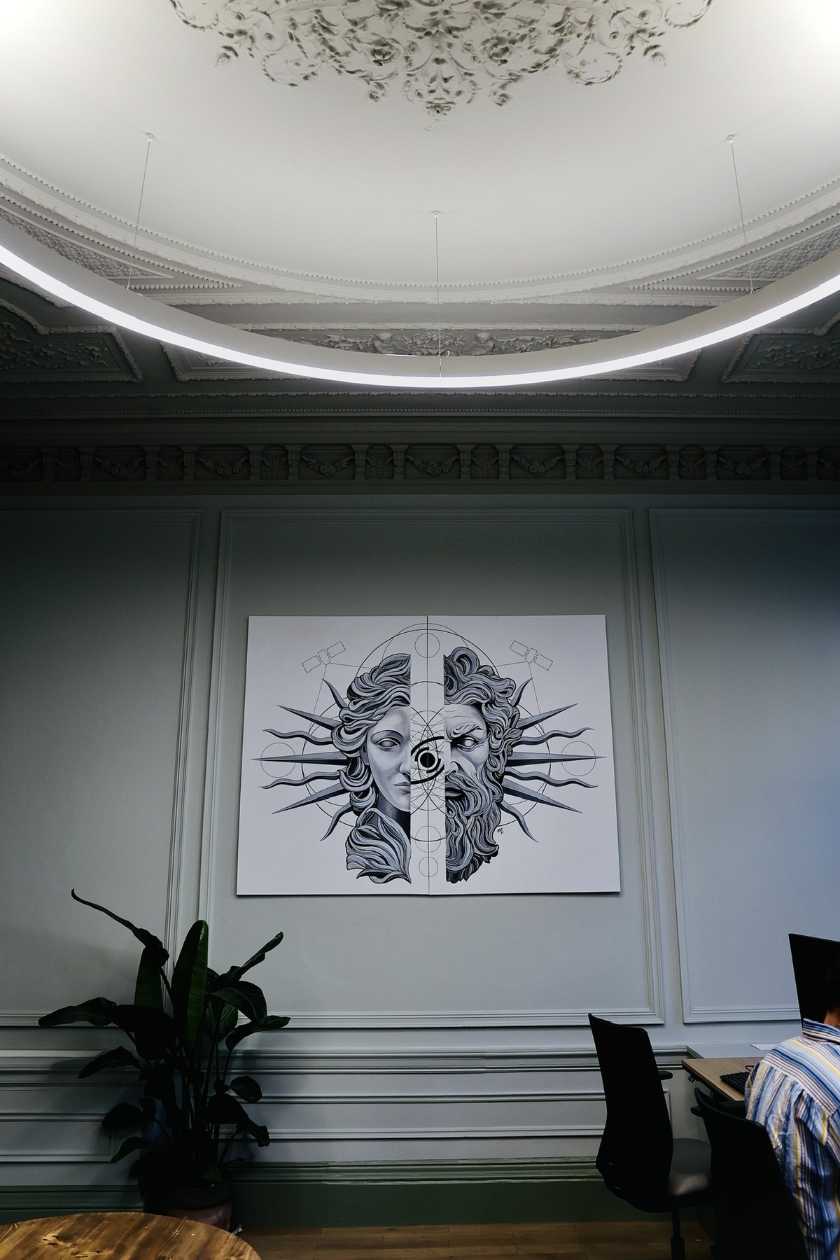 Matt Roe's commissioned artwork in the Synmax office, London